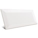 BLANCO BRILLO BISELADO 10x20 azulejo