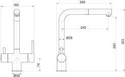 NAT1785TG DORADO CEPILLADO monoman. cocina osmosis extraíble - Imagen 5