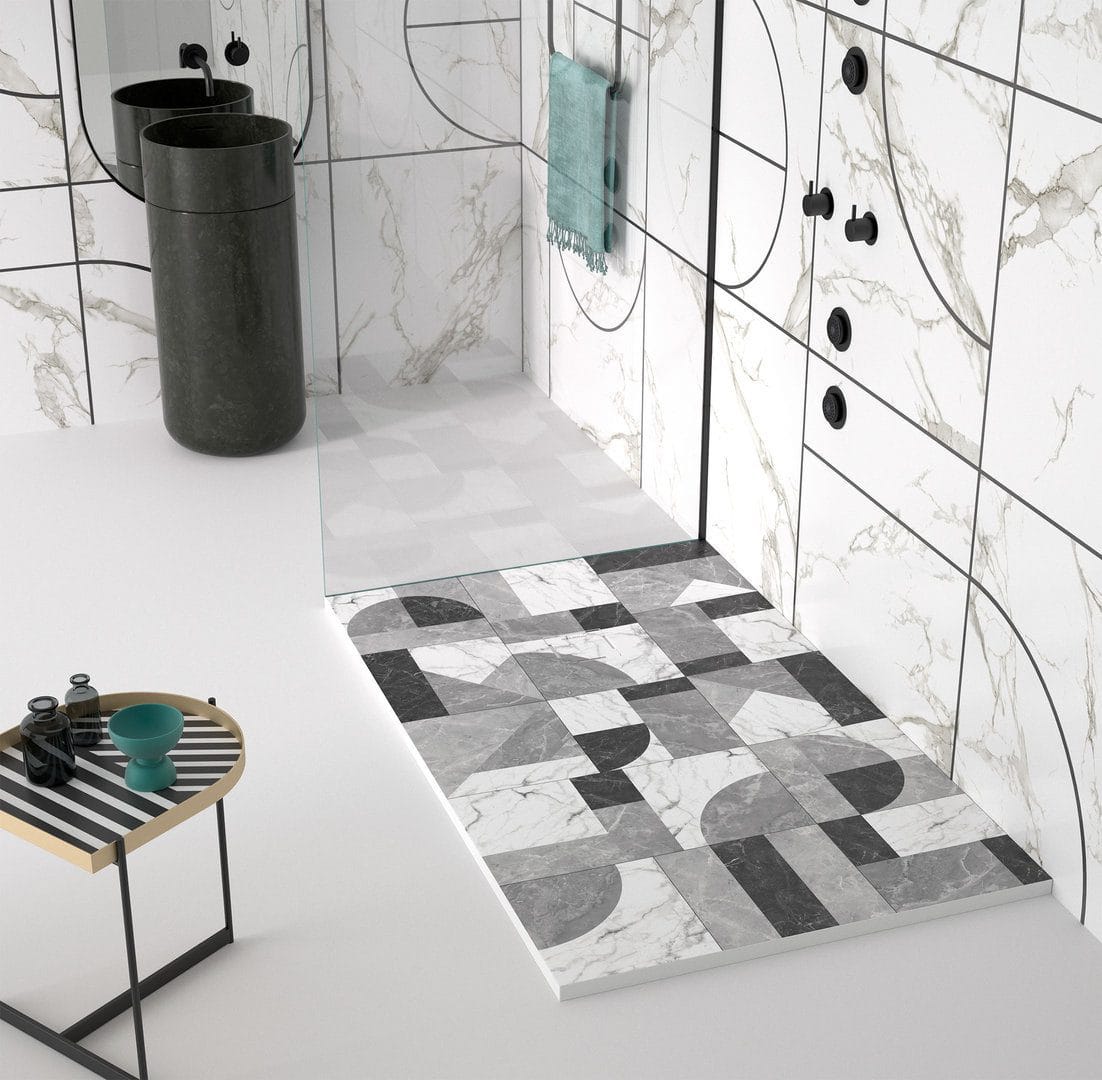 PLATO DUCHA STONE 3D MOSAICO 01 BN - Imagen 2