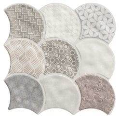 SCALE BOHO WHITE 30,7X30,7 Porcelanico