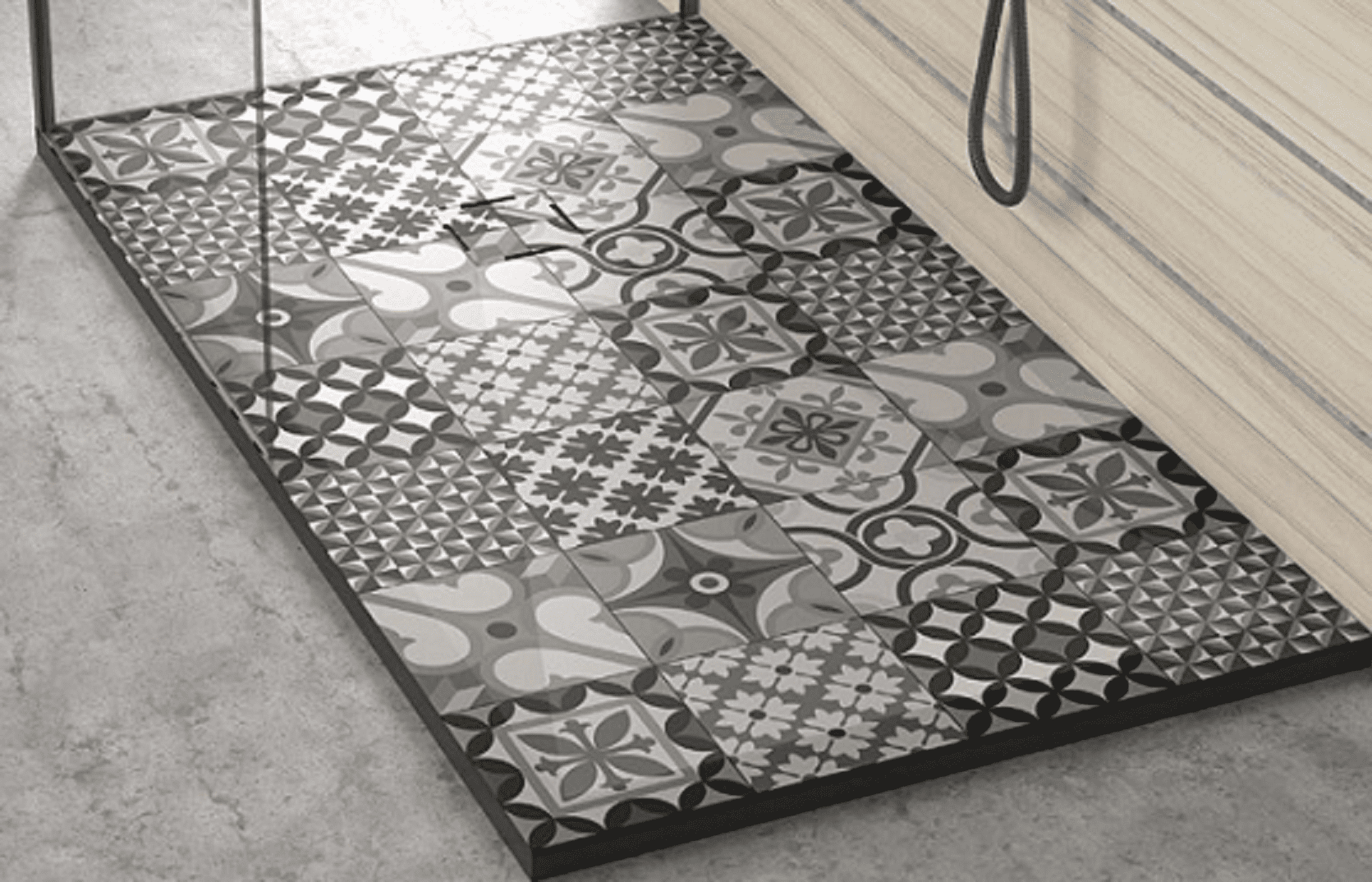 PLATO DUCHA STONE 3D HIDRÁULICO BN