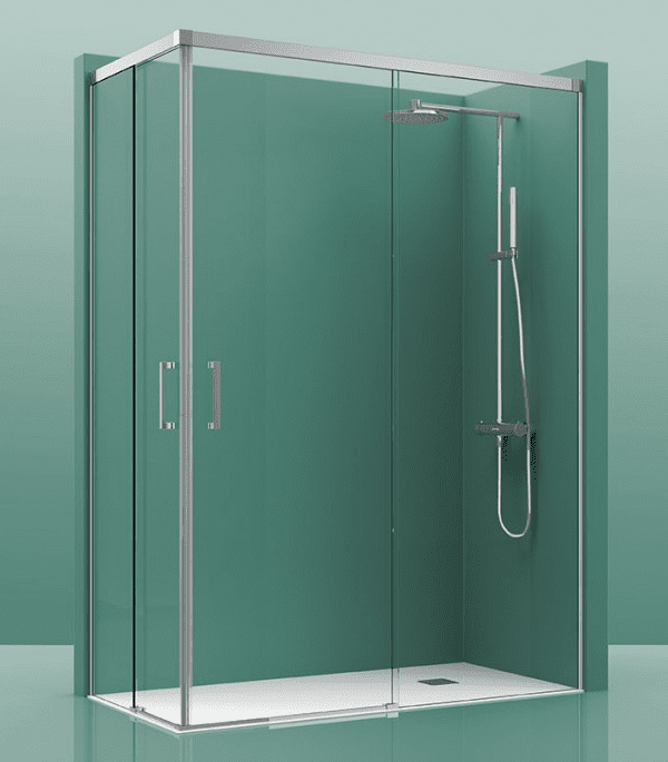 MAMPARA ANGULAR C300 2 Fijo + 2 Puerta
