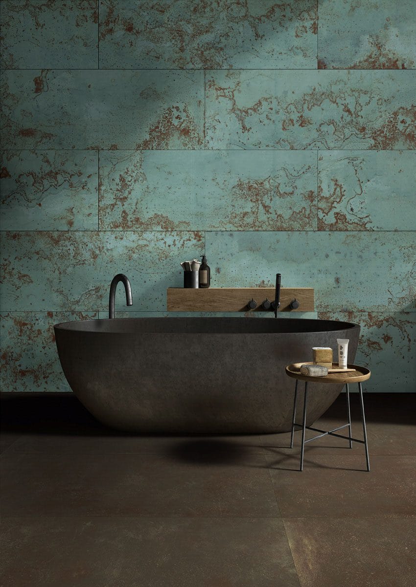 ZINC GREEN MATT SLIM 45X120 azulejo rectificado - Imagen 2