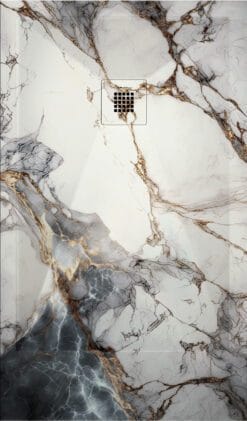 PLATO DUCHA STONE 3D MARMOLADO BLANCO