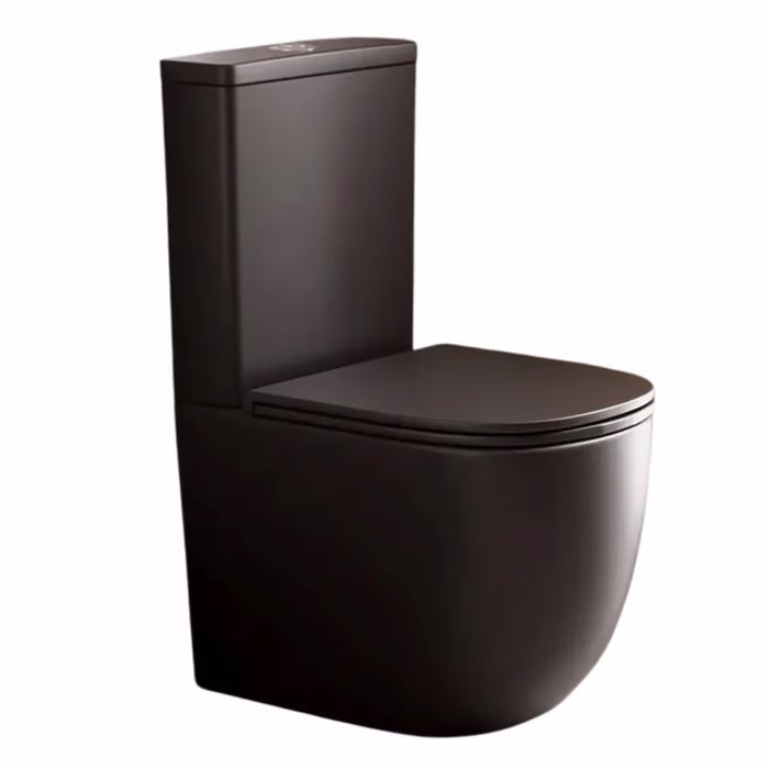 INODORO NEGRO SUELO RIMLESS REDONDO