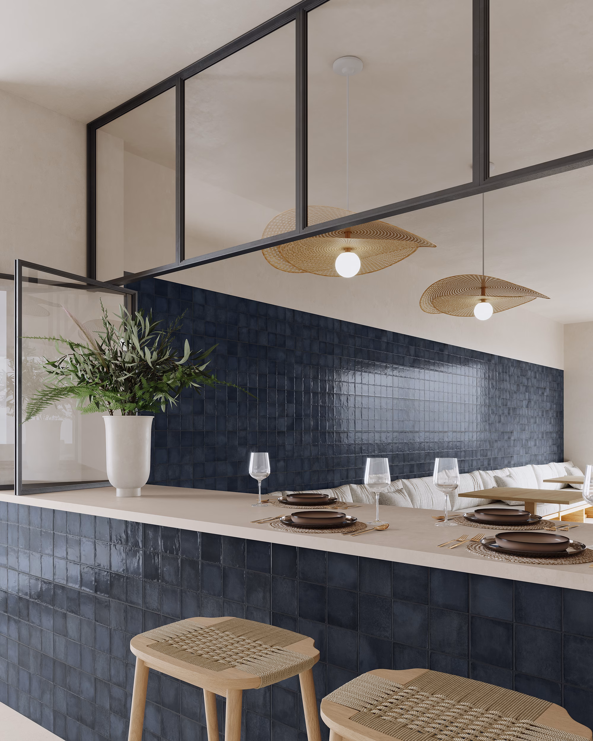 DECO AMARIS NAVY 32x62,5 porcelánico - Imagen 2