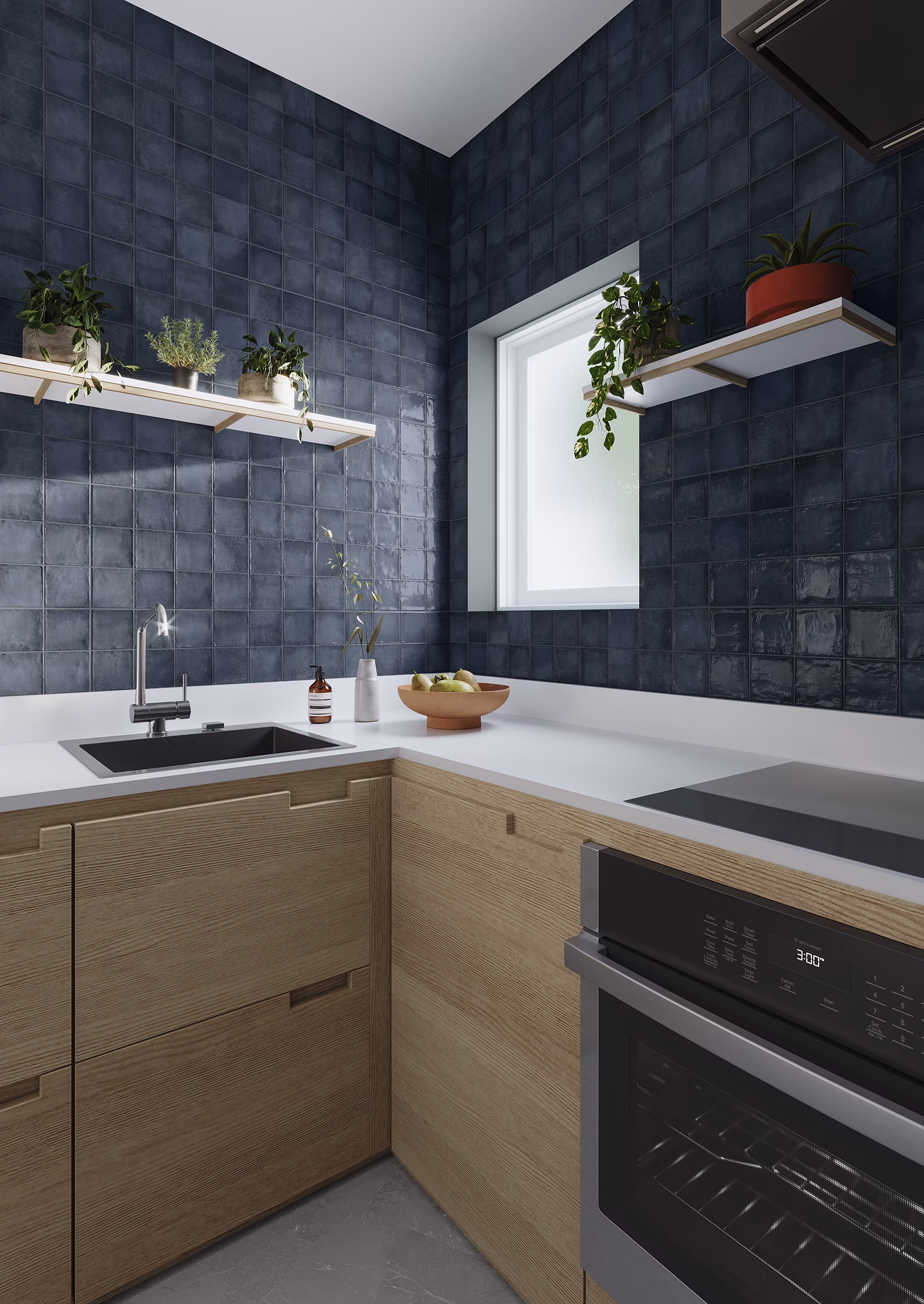 DECO AMARIS NAVY 32x62,5 porcelánico - Imagen 5