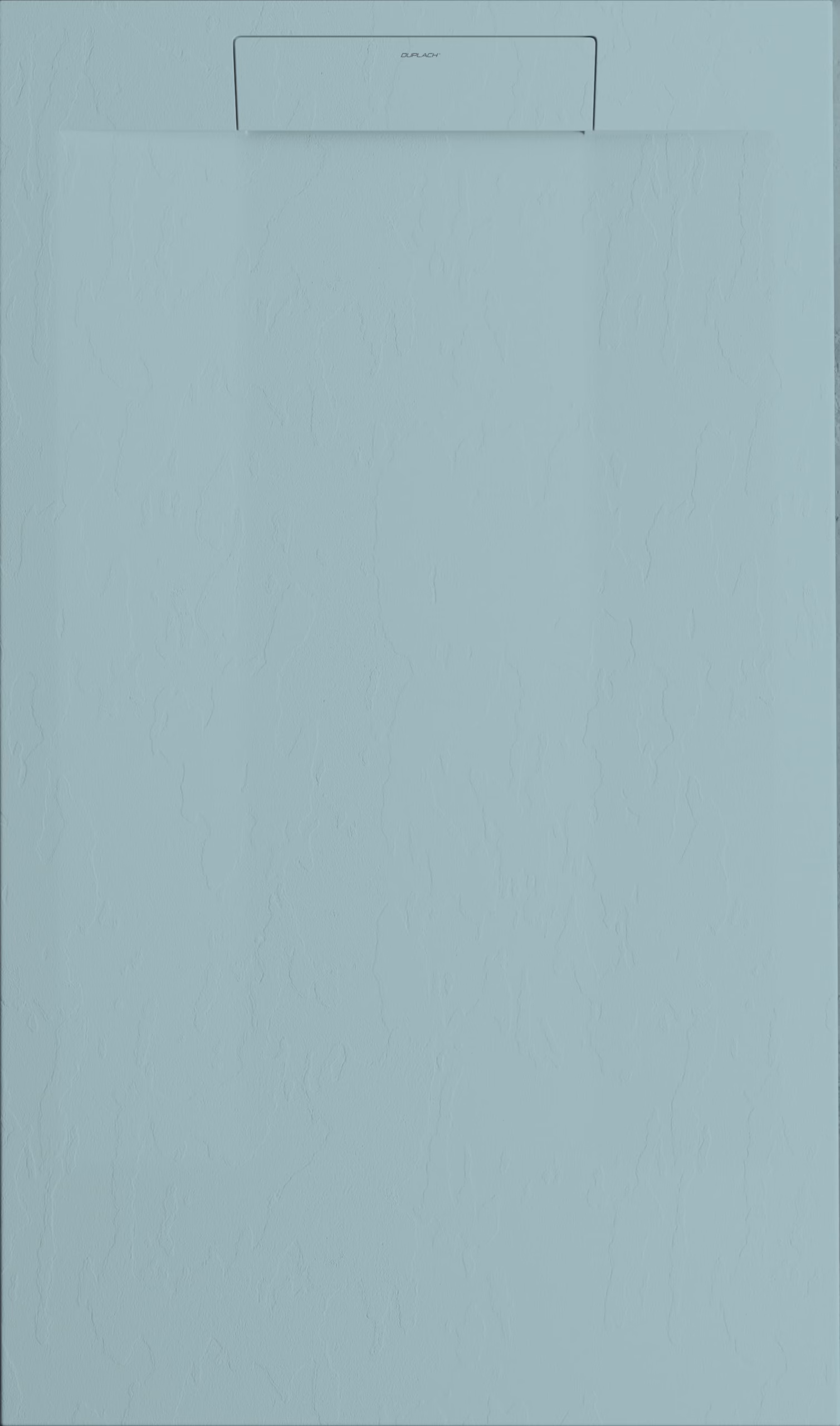 Plain teal wall with a small rectangular vent near the top center.