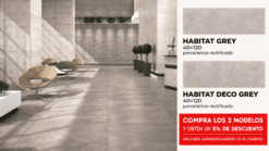 HABITAT GREY - HABITAT DECOR GREY 40X120 / Promoci&oacute;n  &ndash; 5 % de descuento