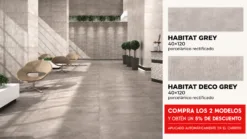 HABITAT GREY - HABITAT DECOR GREY 40X120 / Promoción – 5 % de descuento
