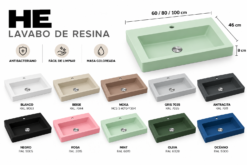 HE lavabo de resina - varias medidas