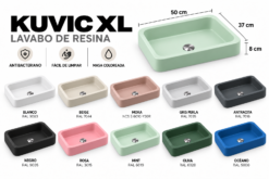 KUVIC XL lavabo de resina 50x37x8 cm