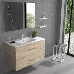 Mueble de baño TEIDE NATURE | Suspendido, 2 cajones