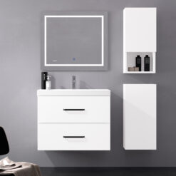 Mueble de baño TEIDE BLANCO | Suspendido, 2 cajones