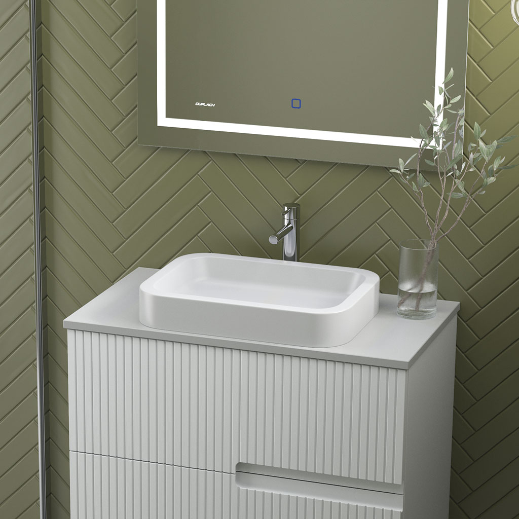 KUVIC XL lavabo de resina 50x37x8 cm - Imagen 4