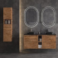 Mueble de baño ETNA RUSTIK | Suspendido, 2 cajones