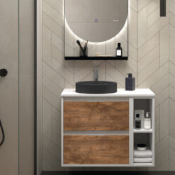 Mueble de baño ZAO RUSTIK | Suspendido, 2 cajones