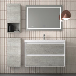 Mueble de baño ZAO ICEMENT | Suspendido, 2 cajones